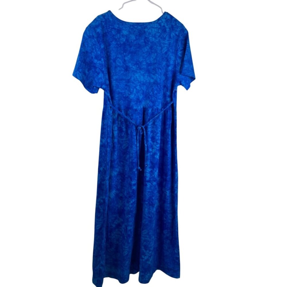 Vintage Cactus Bay Maxi Dress Women's Blue Sz XL Flag Tie Dye American USA Bling - Picture 2 of 10